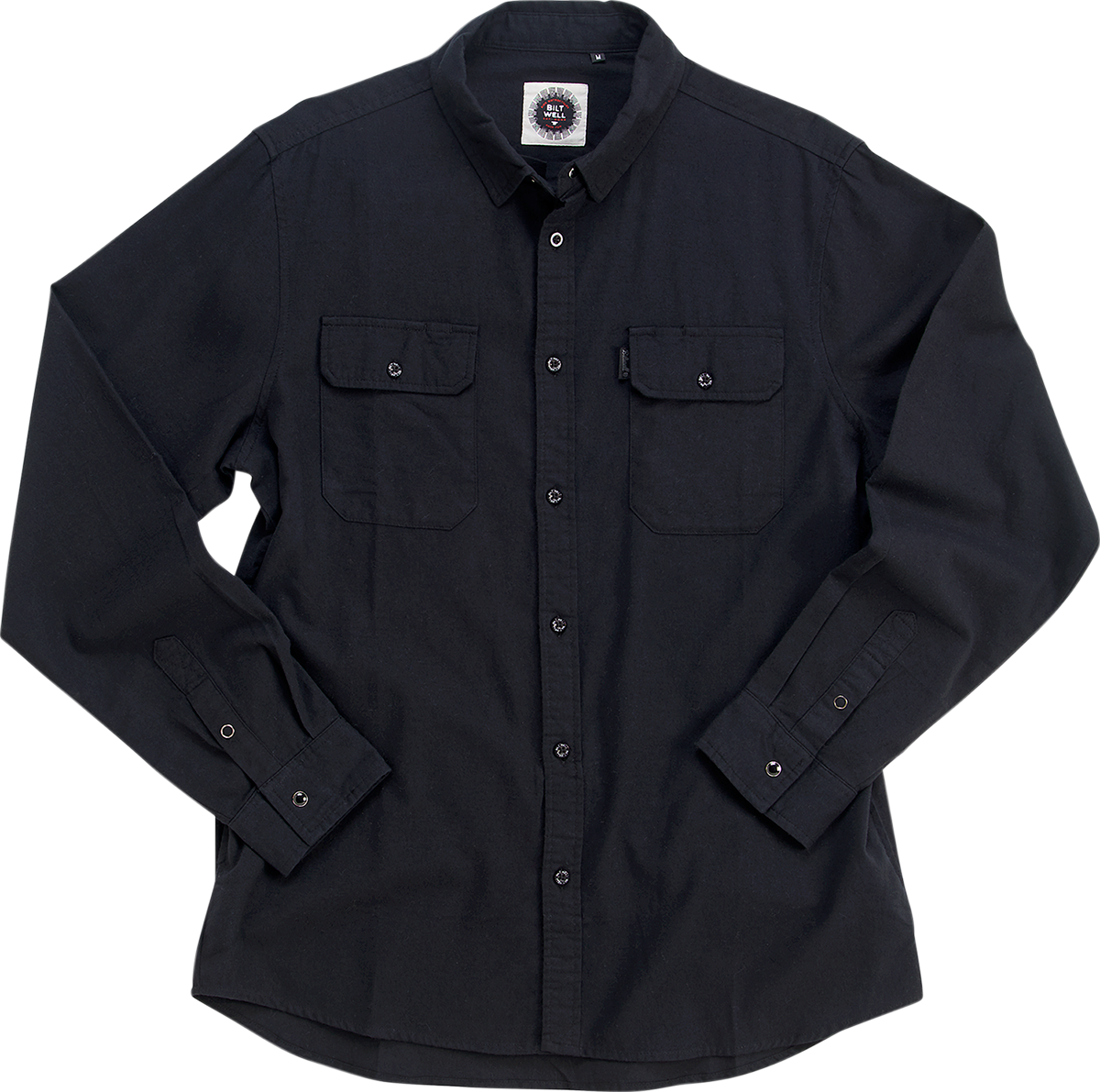 BILTWELL Blackout Lightweight Flannel - Black - Small 8145-068-002