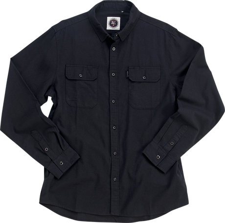 BILTWELL Blackout Lightweight Flannel - Black - Small 8145-068-002