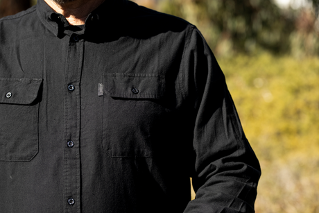 BILTWELL Blackout Lightweight Flannel - Black - Small 8145-068-002