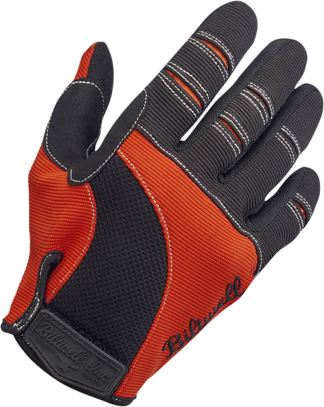 BILTWELL Moto Gloves - Orange/Black - Large 1501-0106-004