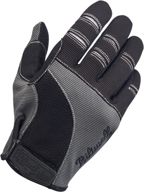 BILTWELL Moto Gloves - Gray/Black - Medium 1501-1101-003