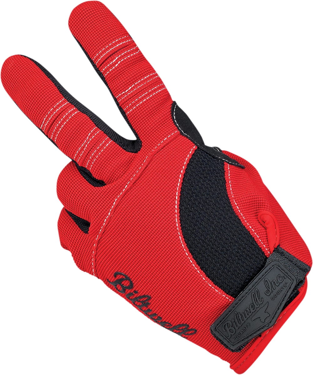 BILTWELL Moto Gloves - Red/White/Blue - Small 1501-1208-002