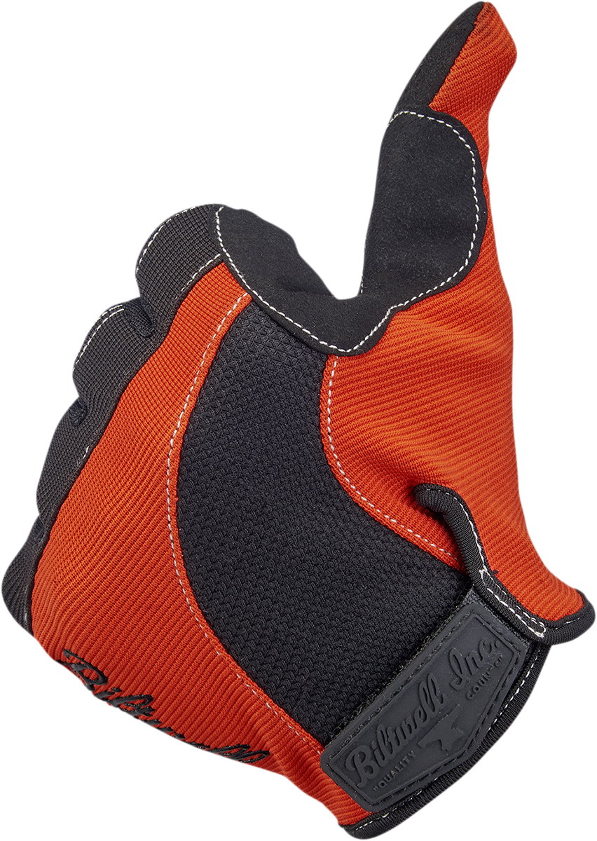 BILTWELL Moto Gloves - Orange/Black - Large 1501-0106-004