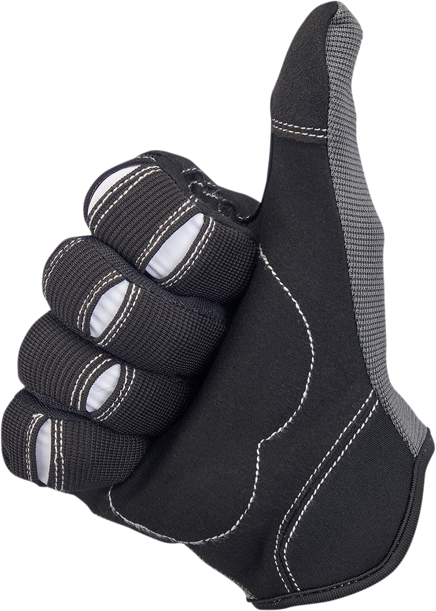 BILTWELL Moto Gloves - Gray/Black - Large 1501-1101-004