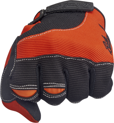 BILTWELL Moto Gloves - Orange/Black - Large 1501-0106-004