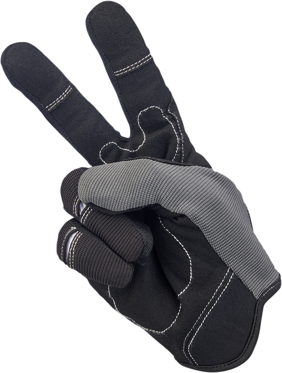 BILTWELL Moto Gloves - Gray/Black - Large 1501-1101-004