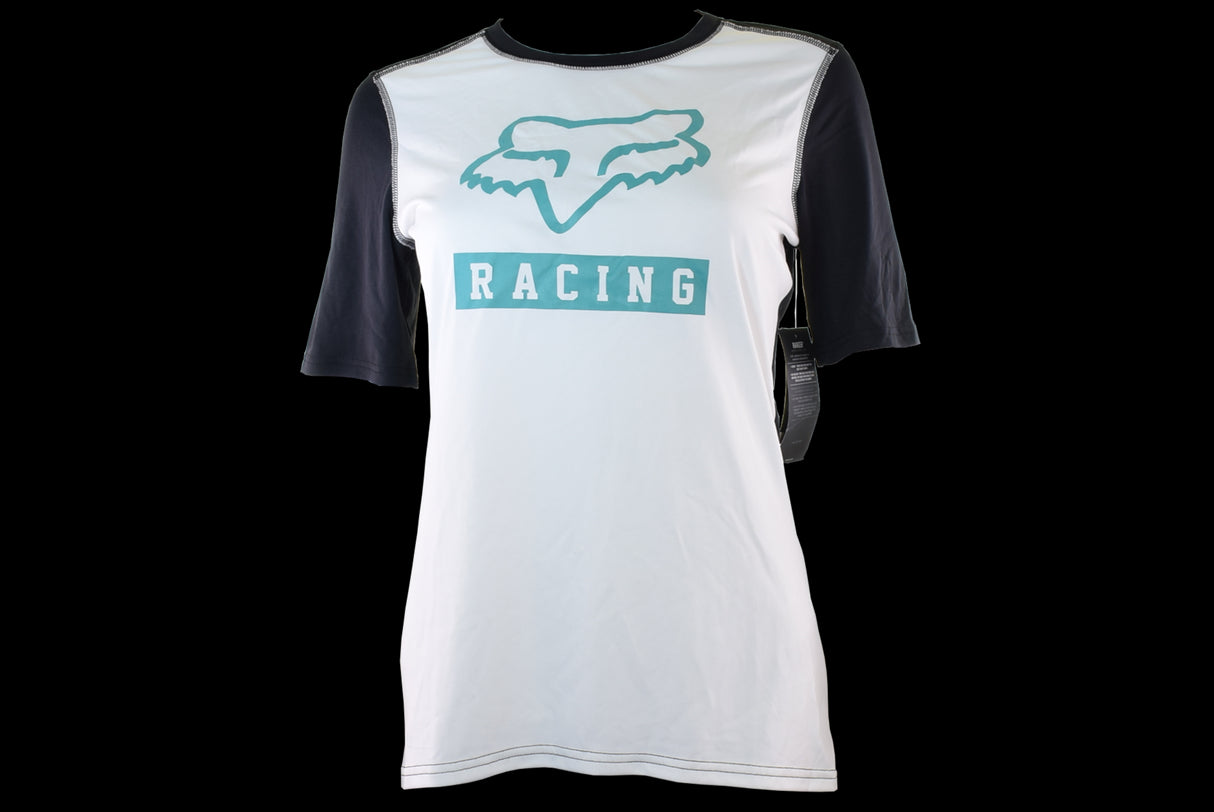 Fox Racing - Womens Ranger Short Sleeve Block Jersey - Wht/Blk - S