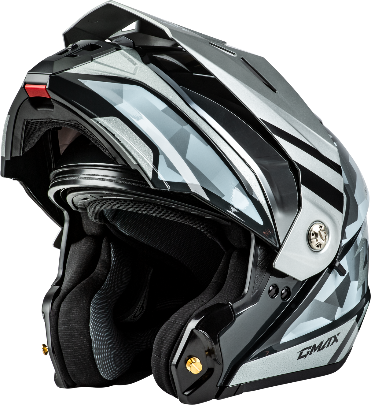 Md 74 Striker Modular Helmet W Slvr Shield Slvr/Blu Mtlc Lg