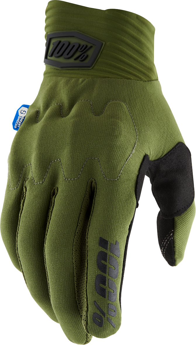 100% Cognito Smart Shock Gloves - Army Green/Black - Small 10014-00025