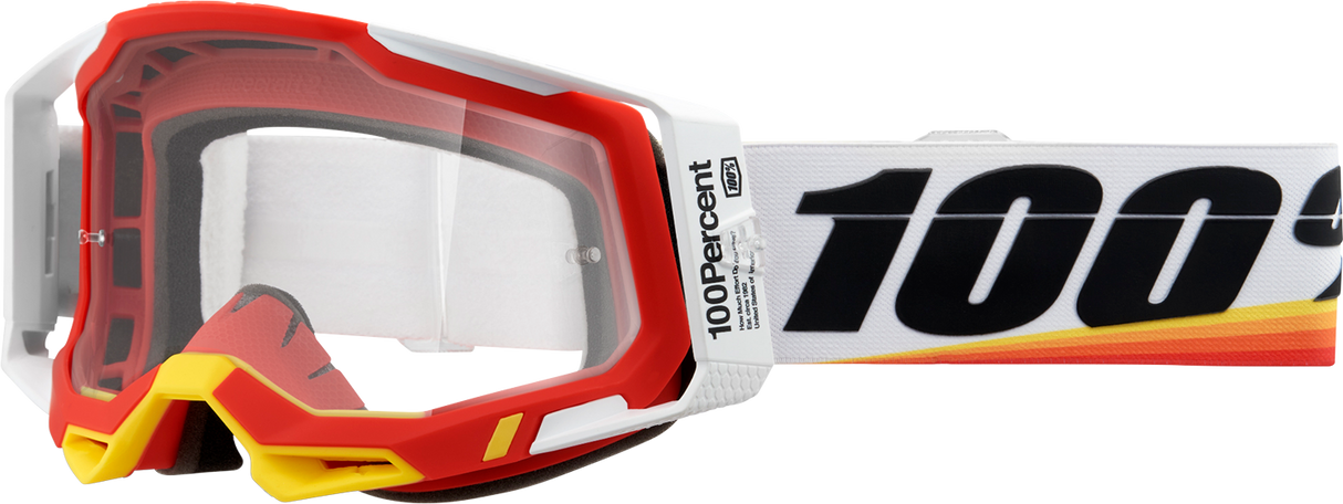 100% Racecraft 2 Goggles - Arsham Red - Clear 50009-00016