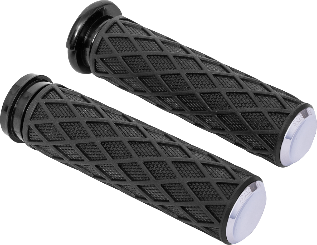 ARLEN NESS Grips - Diamond - Cable - Chrome 500-005