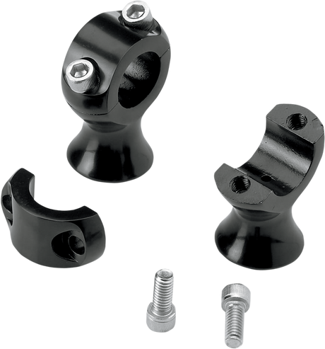 BILTWELL 1-3/4" Slimline Handlebar Risers - Black 6401-201-175