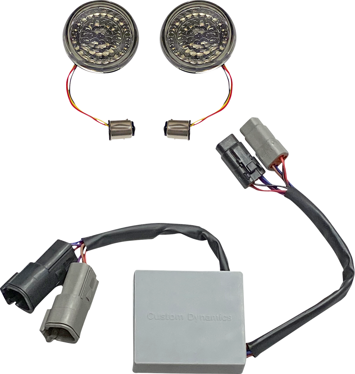Custom Dynamics Solid Amber Turn, Red Run/Brake w/ Brake Strobe for Softail CD-STS-BRK - Cycle City Outdoors