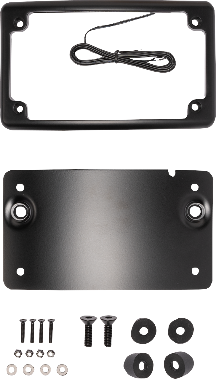 KODLIN USA License Plate Kit - Curved - Black KUS20100