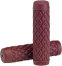 BILTWELL Torker Grips - 1" - Oxblood 6705-0301