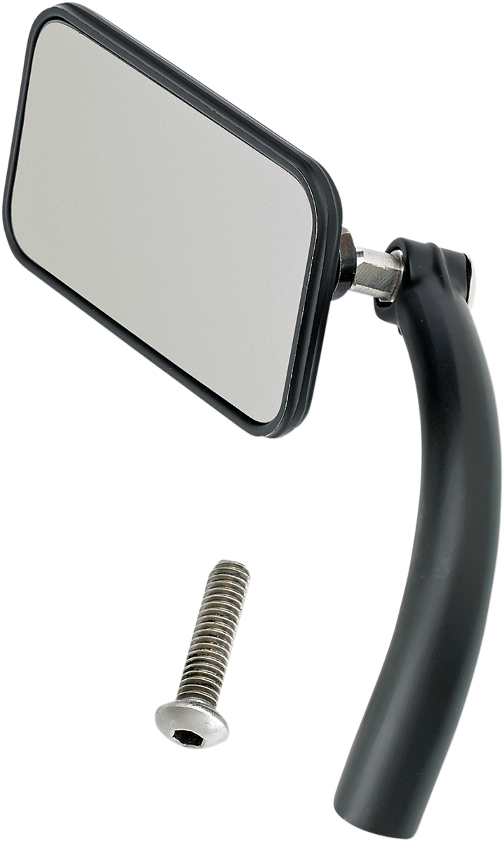 BILTWELL Mirror - Utility - Side View - Rectangle - Perch - Black - Each 6502-100-101