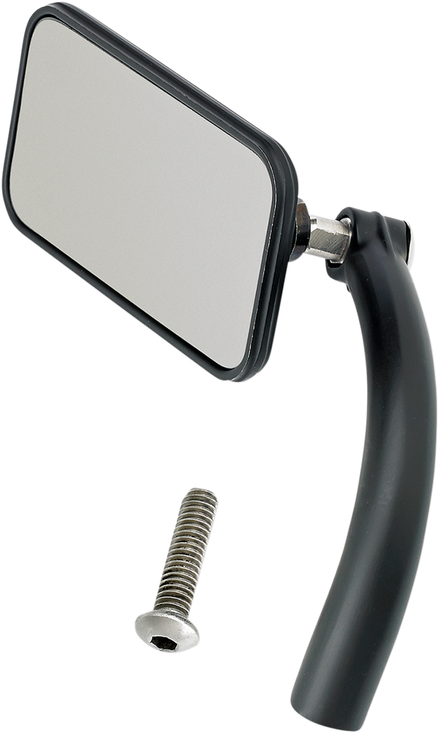 BILTWELL Mirror - Utility - Side View - Rectangle - Perch - Black - Each 6502-100-101