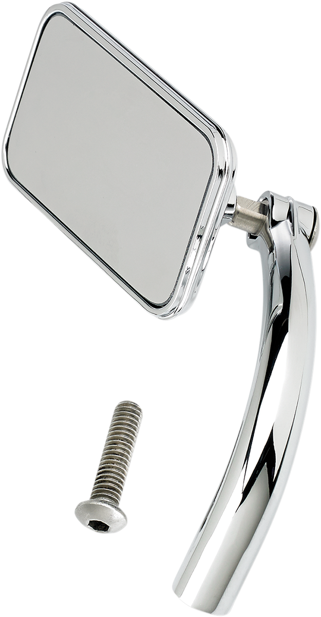 BILTWELL Mirror - Utility - Side View - Rectangle - Perch - Chrome - Each 6502-100-501