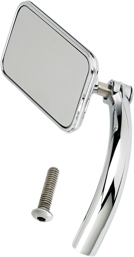 BILTWELL Mirror - Utility - Side View - Rectangle - Perch - Chrome - Each 6502-100-501