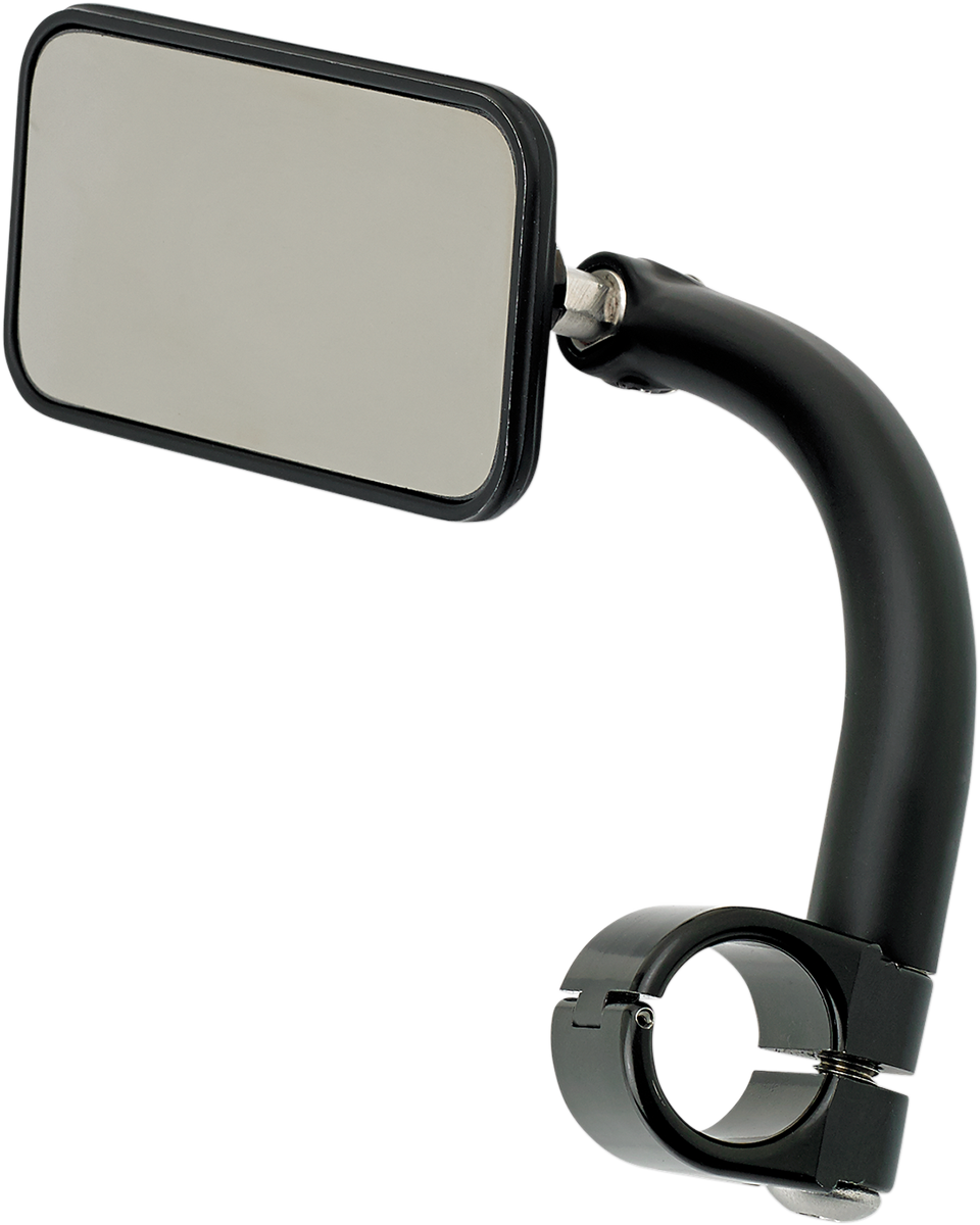 BILTWELL Mirror - Utility - Side View - Rectangle - Clamp-On - Black - 1" 6502-201-101