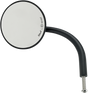 BILTWELL Mirror - Utility - Side View - Round - Perch - Black - Each 6503-400-131
