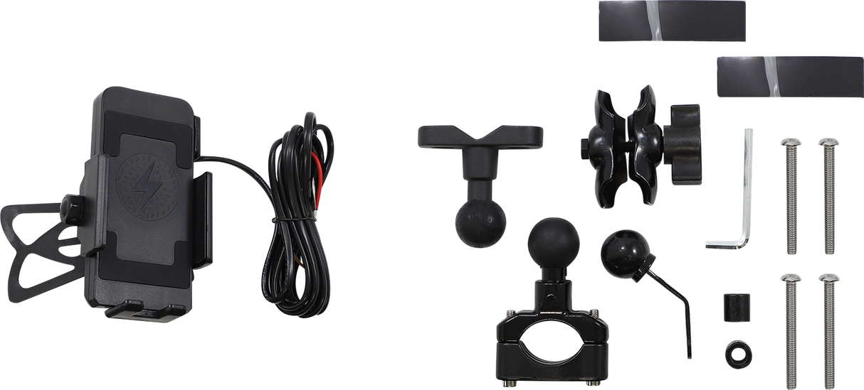 RIDEPOWER Ball Mount - Phone Holder - Wireless Charging RPPMMTLBKBW12