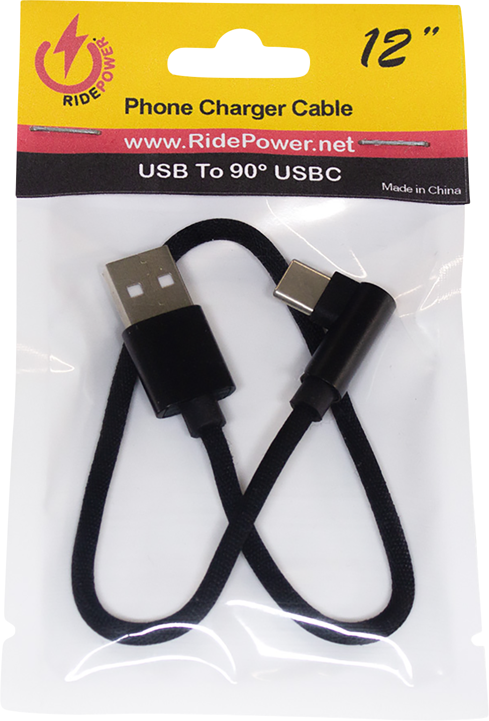 RIDEPOWER 90? USB to 90? Lightning Cable - Charger - Single-End - 18" RP90DEGUSBLHT18