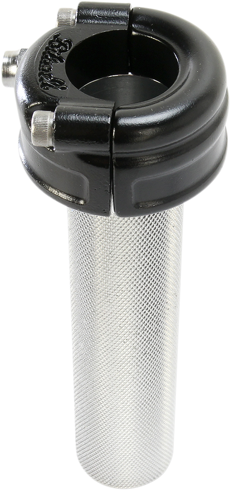 BILTWELL 1" Whiskey Throttle Assembly - Single Cable - Black 6601-201-01