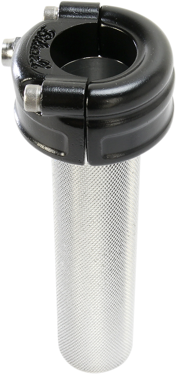 BILTWELL 1" Whiskey Throttle Assembly - Single Cable - Black 6601-201-01
