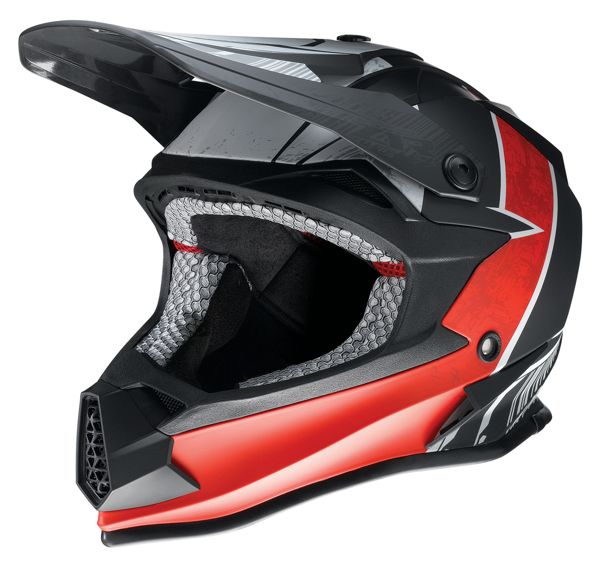 Z1R Youth F.I. Helmet - Fractal - MIPS¨ - Matte Black/Red - Small 0111-1517