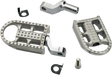 BILTWELL Mushman Footpegs - Step - Raw Polished 7002-302-02
