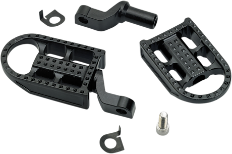 BILTWELL Mushman Footpegs - Step - Black Electroplated 7002-201-02