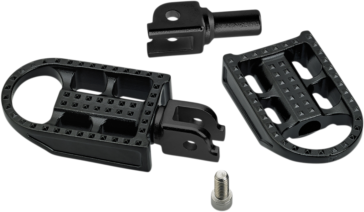 BILTWELL Mushman Footpegs - Step - Black Electroplated 7002-201-03