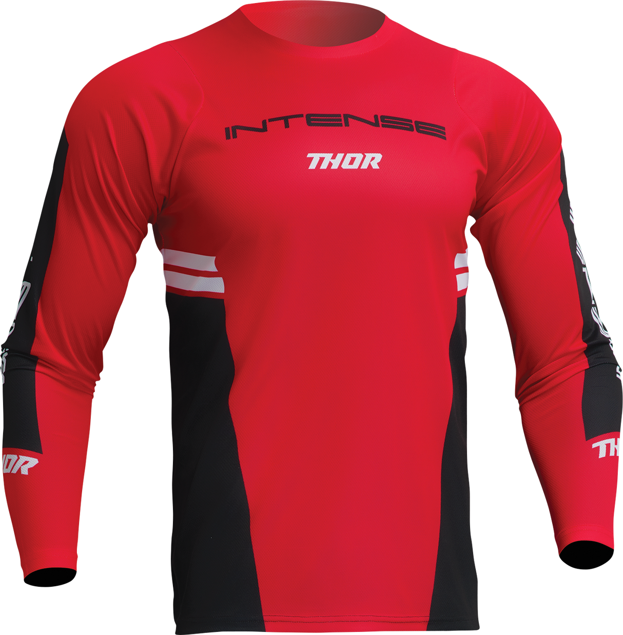 THOR Intense Assist Berm Long-Sleeve Jersey - Red/Black - Large 5020-0231 - Cycle City Outdoors