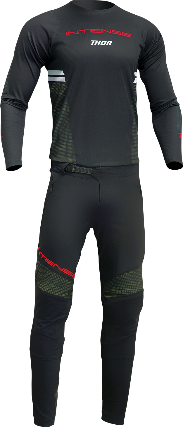 THOR Intense Assist Berm Long-Sleeve Jersey - Black/Camo - Medium 5020-0224 - Cycle City Outdoors