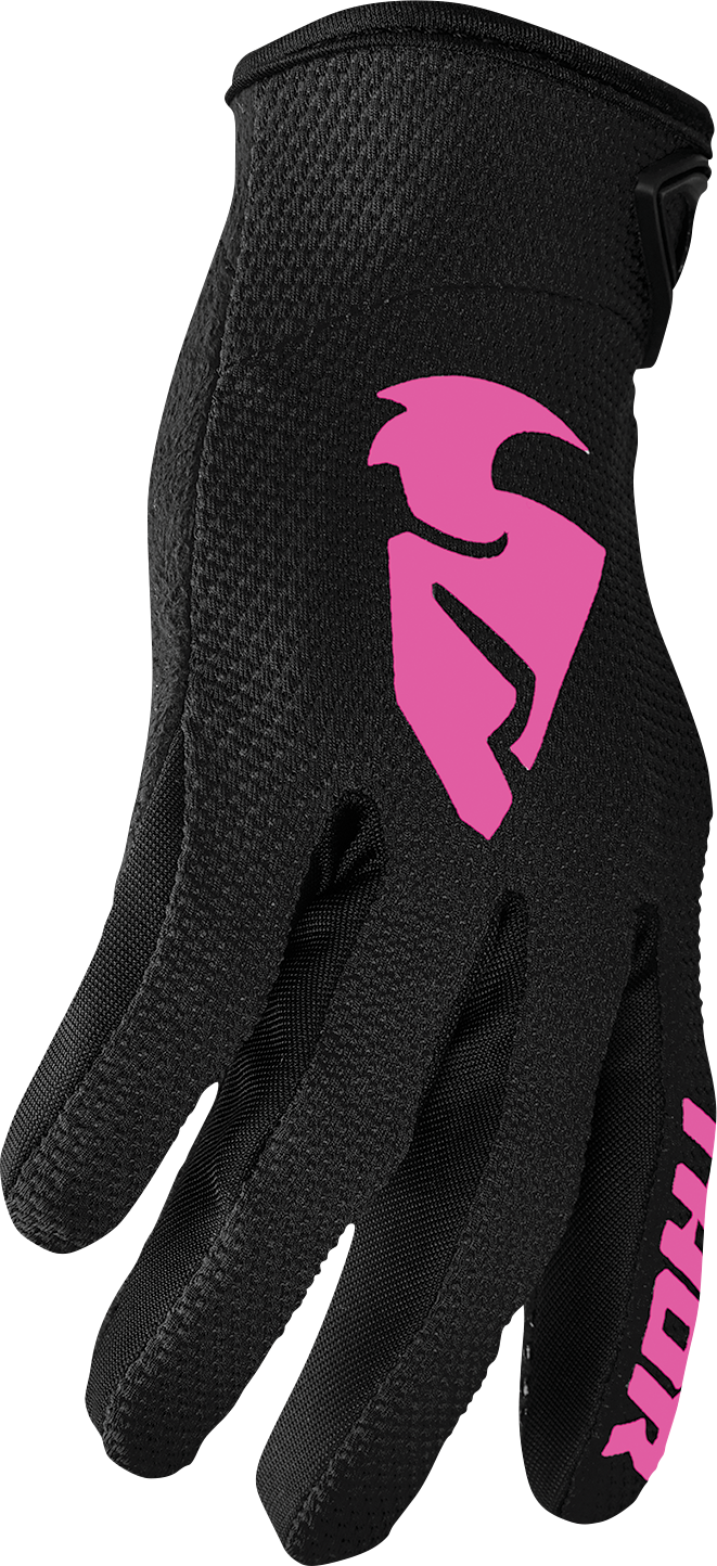 Thor Women's Sector Gloves - Black/Pink - XL 3331-0245 - Cycle City Outdoors