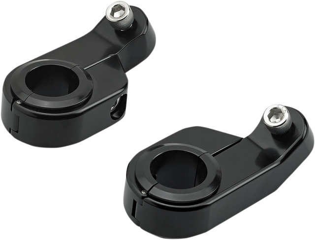 BILTWELL O/S Speed Clamps - Black Electroplated - Angled 6903-201