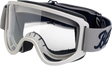 BILTWELL Moto 2.0 Goggle - Script - Titanium - Clear Lens 2101-5301-013