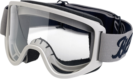 BILTWELL Moto 2.0 Goggle - Script - Titanium - Clear Lens 2101-5301-013
