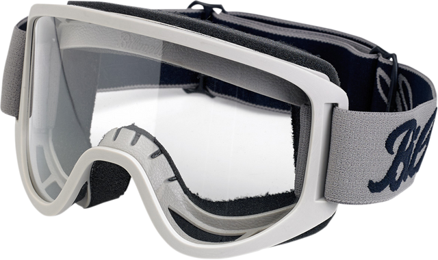 BILTWELL Moto 2.0 Goggle - Script - Titanium - Clear Lens 2101-5301-013