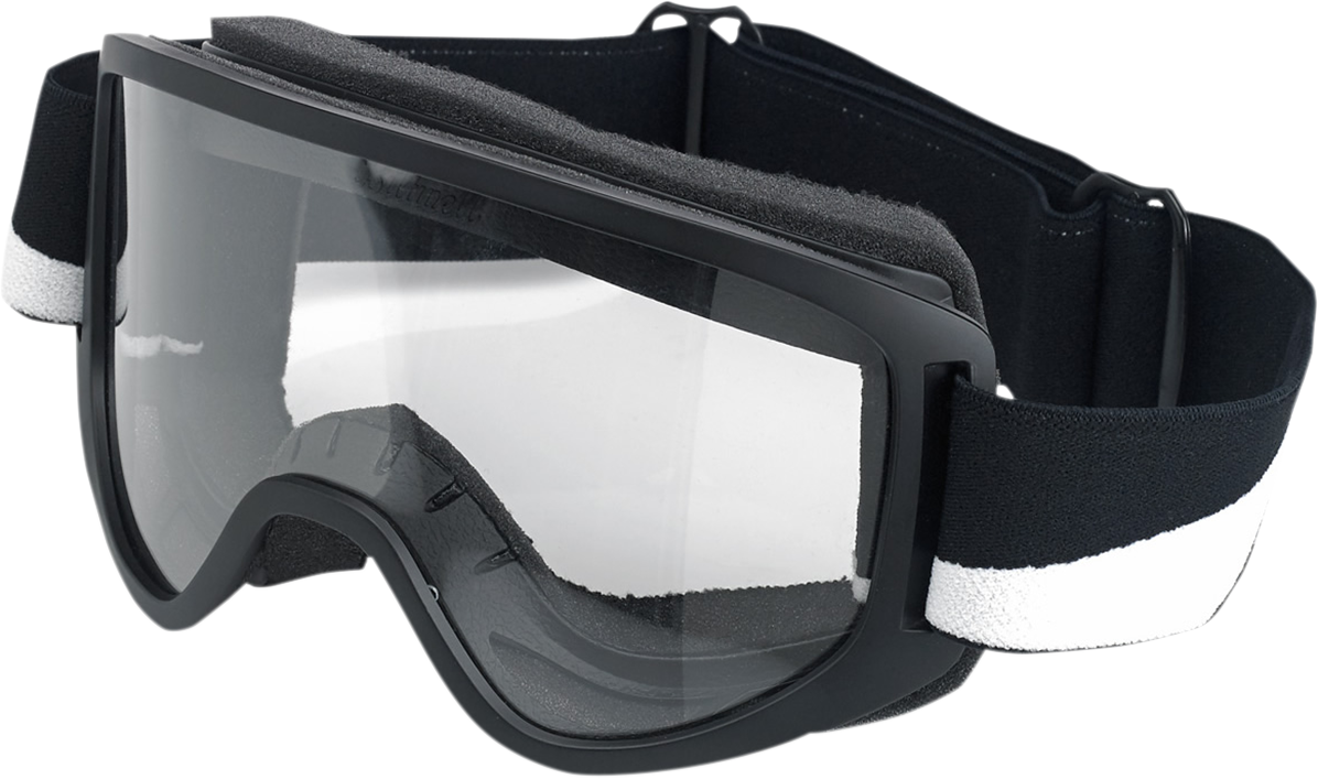 BILTWELL Moto 2.0 Goggle - Bolts - Black - Clear Lens 2101-5101-015