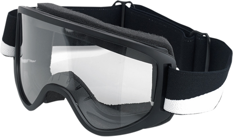 BILTWELL Moto 2.0 Goggle - Bolts - Black - Clear Lens 2101-5101-015