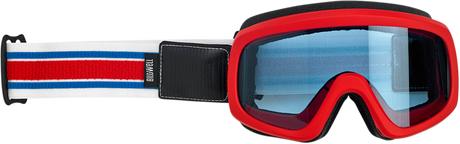 BILTWELL Overland 2.0 Goggle - Racer - Red/White/Blue - Blue Lens 2111-5605-007