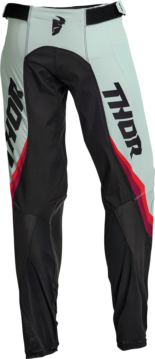 THOR Women's Pulse Rev Pants - Black/Mint - 7/8 2902-0326
