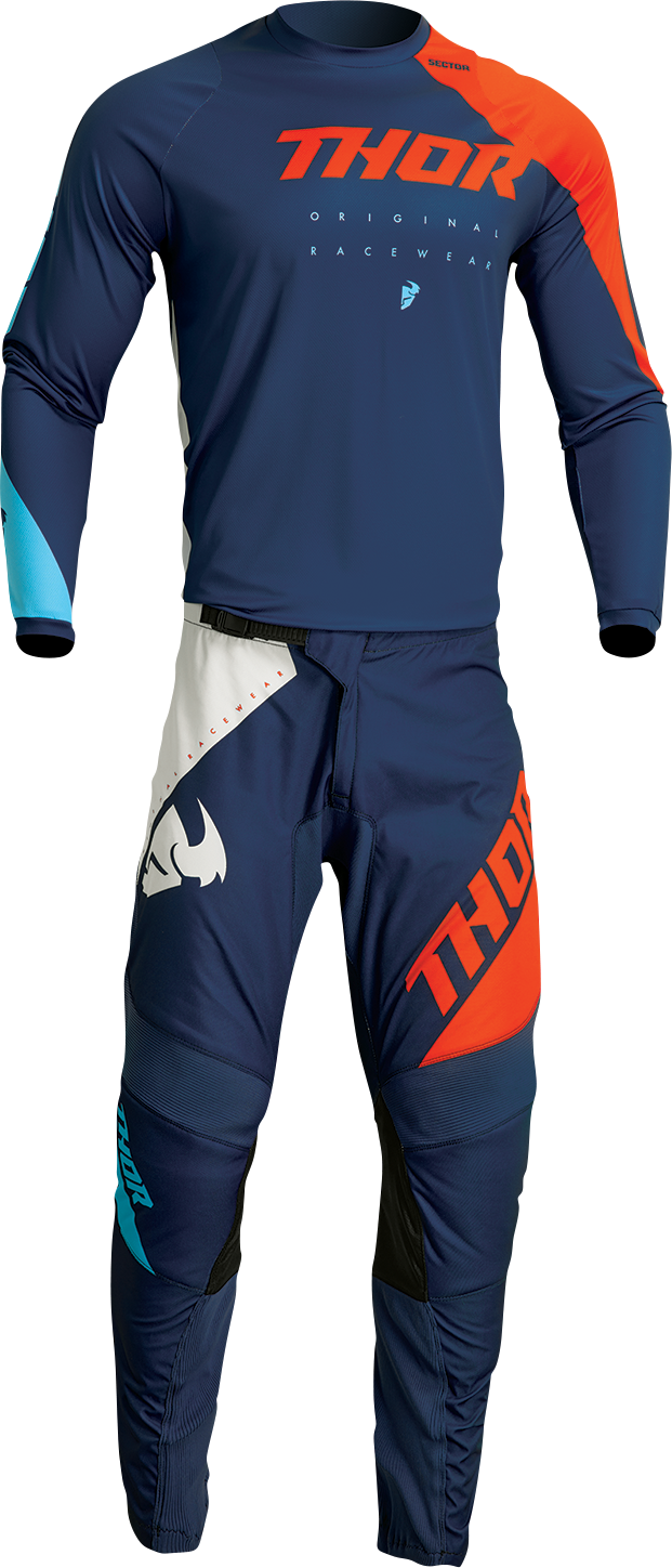 THOR Sector Edge Jersey - Navy/Orange - XL 2910-7149