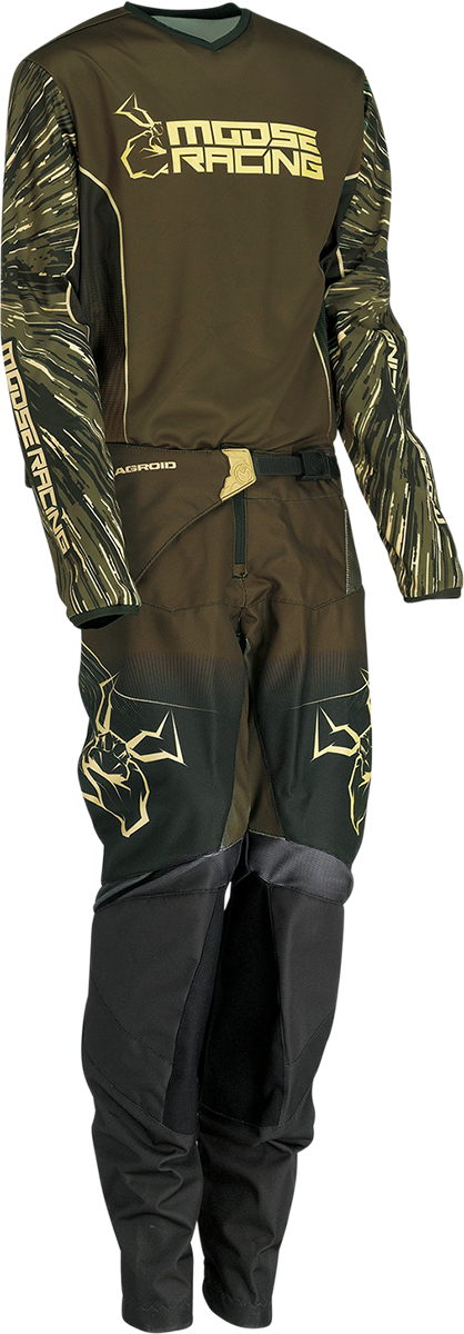 MOOSE RACING Youth Agroid Jersey - Olive/Tan - Medium 2912-2278 - Cycle City Outdoors