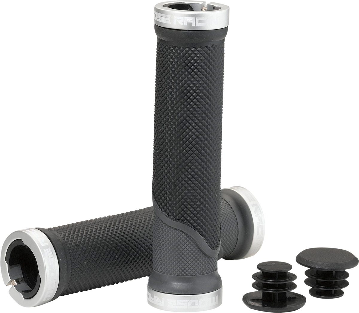 MOOSE RACING Mountain Bike Lock-On Grips - Black/Gray - 130 mm PRO-627EP - Cycle City Outdoors