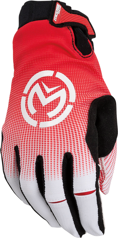 MOOSE RACING SX1* Gloves - Red/White - Medium 3330-7322 - Cycle City Outdoors
