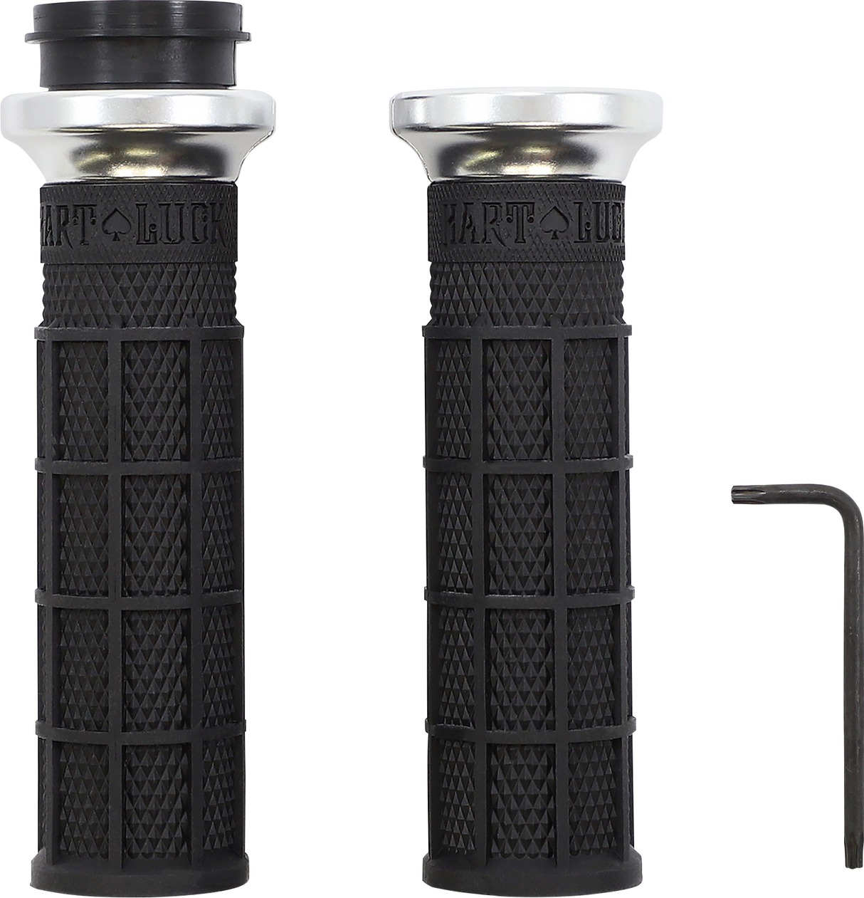 ODI Grips - Hart Luck - TBW - Black/Silver V31HTW-BB-S