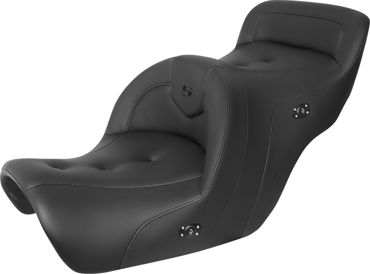 SADDLEMEN RoadSofa™ Seat - without Backrest - Pillow Top - Black - Heated - GL1500 '88-'00 H88-07-181HCT